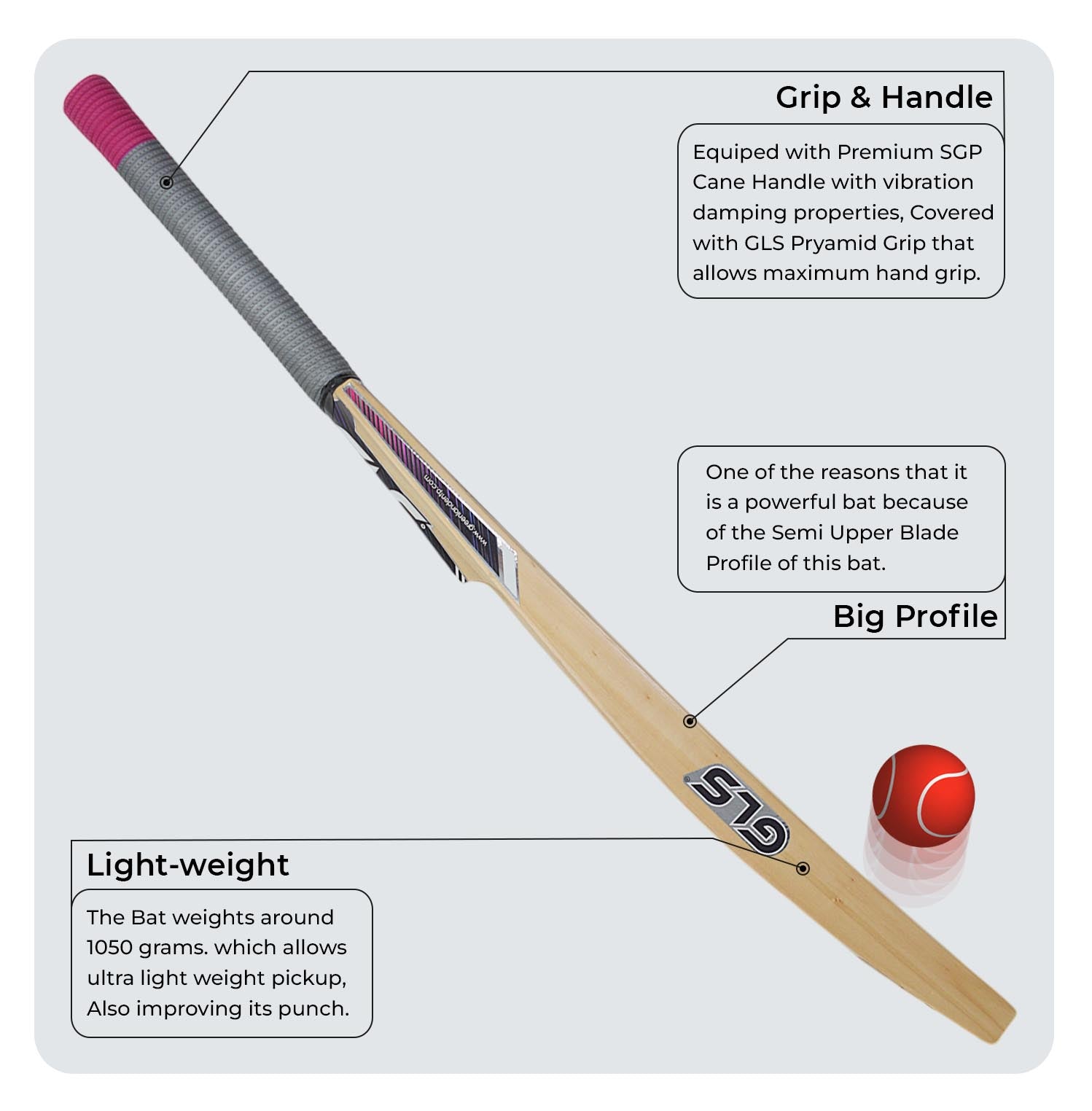 GLS Gladius Natural Scoop Bat